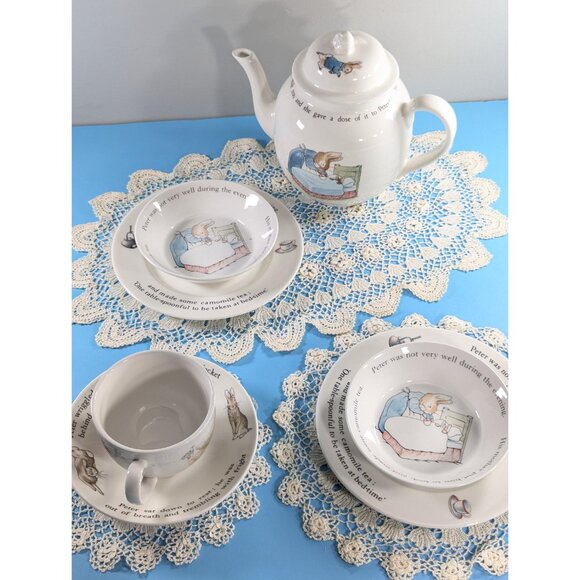 Antique hand made Irish crochet lace doilies mixed sizes set of 4, decorative - Picture 3 of 10